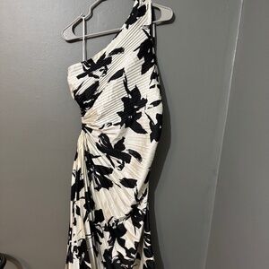 Black and white floral dress